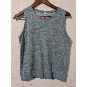 Athleta Tank Top Women Medium S Heathered Blue Sleeveless Shirt, In Motion Tank